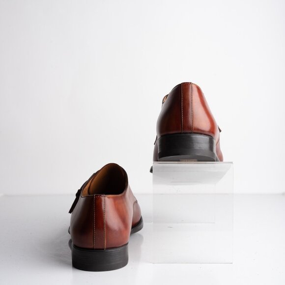 Magnanni Mens Wooten Monk Strap Loafers in Cognac Brown Sz US 11.5 EU 44.5 NWB main image 4